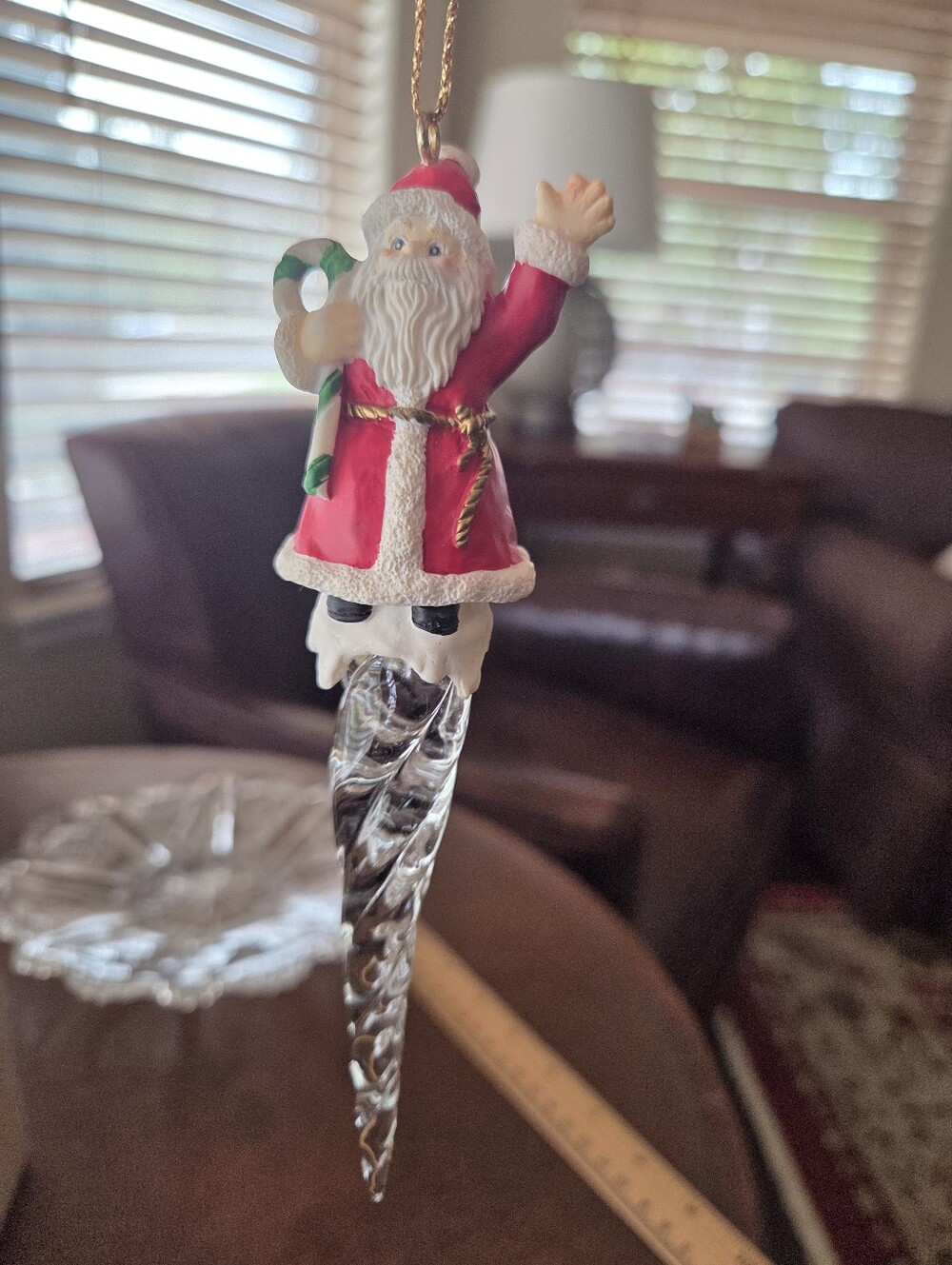 Avon Icicle Santa Ornament